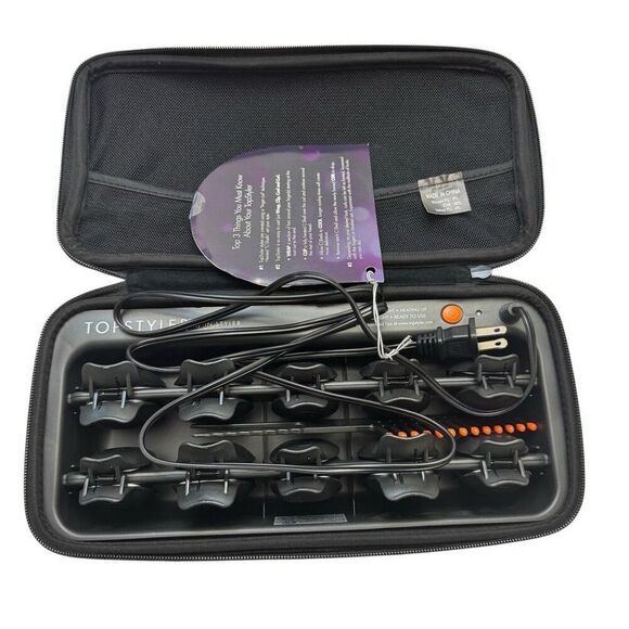 TopStyler by Instyler Heated Ceramic Styling Shell Curlers Roller w/ Case + DVD - Picture 1 of 5